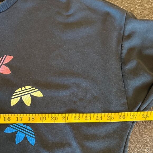 Adidas Black Adicolor Shattered Trefoil oversized Sweatshirt size S - Picture 8 of 10
